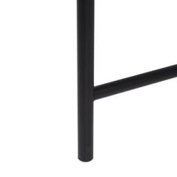 Wyld and Coco Console Table Light Brown with Black Metal Legs 80x30 cm - thumbnail 8