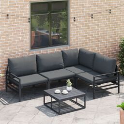 Berkfield Home Garden Sofa Set 4 pcs Anthracite Steel - thumbnail 3