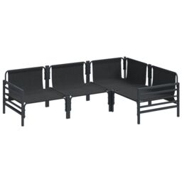 Berkfield Home Garden Sofa Set 4 pcs Anthracite Steel - thumbnail 7