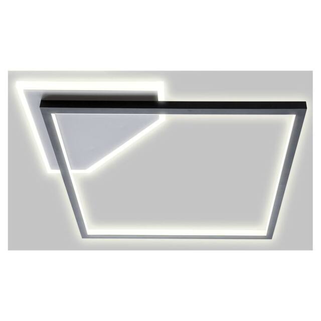 Netlighting Oslo Integrated LED Semi Flush Ceiling Light Matt Black 2x LED 3000K