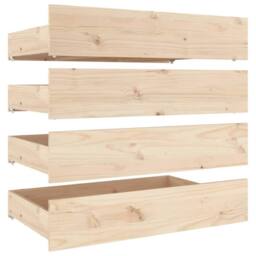 Berkfield Home Bed Frame with Drawers 150x200 cm King Size in Natural - thumbnail 7