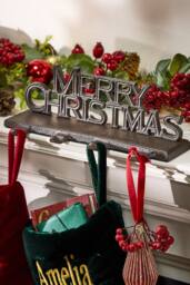 Dibor Merry Christmas 4 Stocking Holders Decorative Stocking Hooks in Brown - Size: 1 Pack - thumbnail 2
