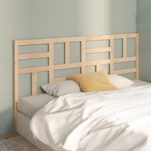 Berkfield Home Bed Headboard 206x4x104 cm Solid Wood Pine in Brown - Size: 206 x 4 x 104 cm - image 1