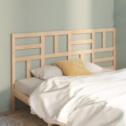 Berkfield Home Bed Headboard 206x4x104 cm Solid Wood Pine in Brown - Size: 206 x 4 x 104 cm - thumbnail 3