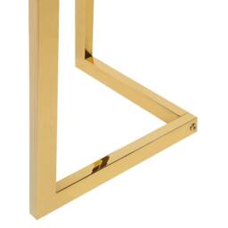 Wyld and Coco Gold-Toned Oval Coffee Table with Tempered Glass Top 120 x 60 cm in Clear - thumbnail 7