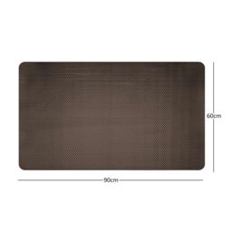 Nicoman Reversible Dual-Colour Grey/Brown PVC Anti Slip Shower Mat Bath Mat - Rectangular 90x60 cm - thumbnail 4