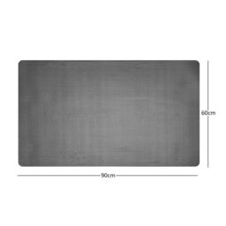 Nicoman Reversible Dual-Colour Grey/Brown PVC Anti Slip Shower Mat Bath Mat - Rectangular 90x60 cm - thumbnail 3
