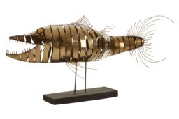 Orsina Zania Barracuda Sculpture in Gold - thumbnail 4