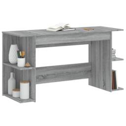 Berkfield Home Decorative Desk Grey Sonoma 140x50x75 cm Engineered Wood - Size: 140 x 50 x 75 cm - thumbnail 1