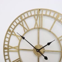 Melody Maison Gold Metal Skeleton Clock 60cm X 60cm - Size: 60 cm X 60 cm - thumbnail 6