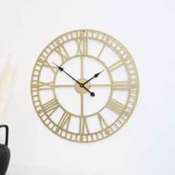 Melody Maison Gold Metal Skeleton Clock 60cm X 60cm - Size: 60 cm X 60 cm - thumbnail 4