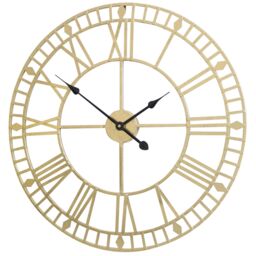Melody Maison Gold Metal Skeleton Clock 60cm X 60cm - Size: 60 cm X 60 cm