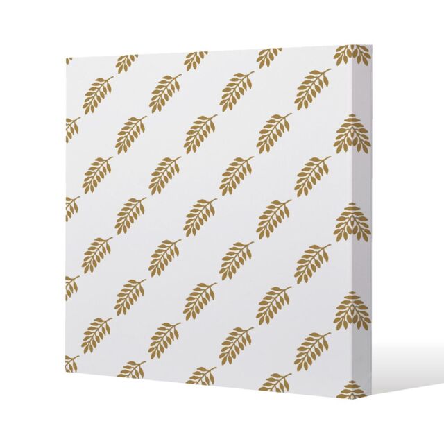 Benjamin Tate Design Gold Leaf Pattern (Canvas Print) / 90 x 90 x 4cm in Natural - Size: 90 x 90 x 4 cm - image 1