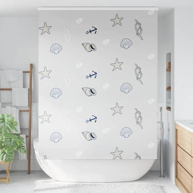 Berkfield Home Shower Roller Blind with Cassette 150x240 cm Fabric Width 146 cm in Light Grey - image 1