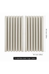 Living and Home 2 Panels Beige Blackout Curtains Polyester Drop Eyelet Curtains for Bedroom and Living Room, 229cm W x 229cm H - thumbnail 6