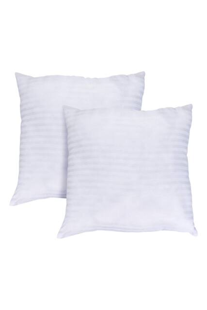 Living and Home 2Pcs Striped Universal Pillow Insert，50 cm x 50 cm in White - Size: 50 cm x 50 cm - image 1