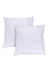 Living and Home 2Pcs Striped Universal Pillow Insert，50 cm x 50 cm in White - Size: 50 cm x 50 cm - thumbnail 1