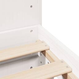 Berkfield Home Bed Frame without Mattress White 150x200 cm King Size Solid Wood Pine - thumbnail 9