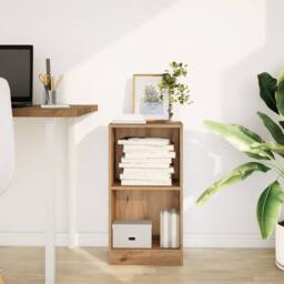 Berkfield Home Bookcase Artisian Oak 40x24x76 cm Engineered Wood in Brown - Size: 40 x 24 x 76 cm - thumbnail 3
