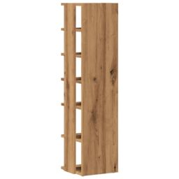 Berkfield Home Shoe Cabinet Artisan Oak 28x27x102 cm Engineered Wood in Brown - Size: 28 x 27 x 102 cm - thumbnail 6