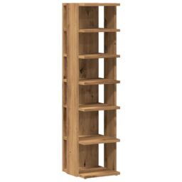Berkfield Home Shoe Cabinet Artisan Oak 28x27x102 cm Engineered Wood in Brown - Size: 28 x 27 x 102 cm - thumbnail 2