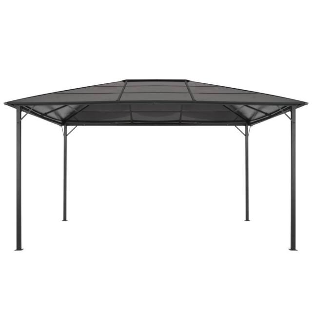 Berkfield Home Gazebo with Roof Aluminium 4x3x2.6 m Black - image 1