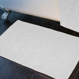 Allure Bath Fashions Country House Jacquard Cotton Bath Mat in White - thumbnail 4