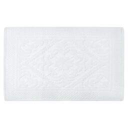 Allure Bath Fashions Country House Jacquard Cotton Bath Mat in White - thumbnail 1