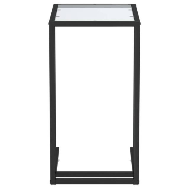 Berkfield Home Stylish Computer Side Table Transparent 50x35x65 cm Tempered Glass in Clear - Size: 50 x 35 x 65 cm - image 1