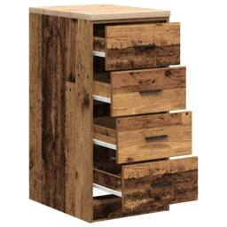 Berkfield Home Garage Storage Cabinet Old Wood 40x51x85 cm Solid Wood Pine in Brown - Size: 40 x 51 x 85 cm - thumbnail 5