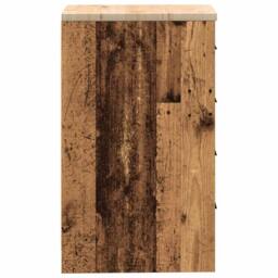 Berkfield Home Garage Storage Cabinet Old Wood 40x51x85 cm Solid Wood Pine in Brown - Size: 40 x 51 x 85 cm - thumbnail 7