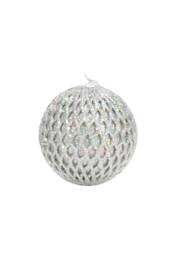 KDMD Silver Glitter & Sequin Bauble Dia12cm - thumbnail 1
