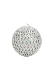 KDMD Silver Glitter & Sequin Bauble Dia12cm - thumbnail 2