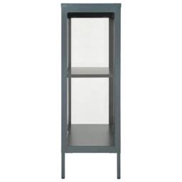 Berkfield Home Sideboard Anthracite 75x35x105 cm Steel & Glass in Dark Grey - Size: 75 x 35 x 105 cm - thumbnail 5