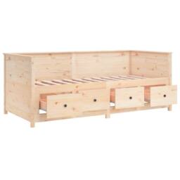 Berkfield Home Beautiful Day Bed 75x190 cm Solid Wood Pine in Light Brown - thumbnail 8
