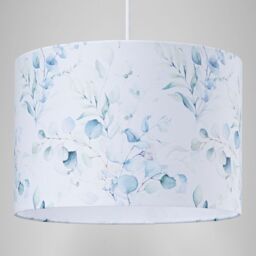 Happy Homewares Contemporary & Elegant Floral Watercolour Lampshade with Soft Pastel Tones in Teal - Size: 12 inches - thumbnail 7