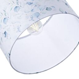 Happy Homewares Contemporary & Elegant Floral Watercolour Lampshade with Soft Pastel Tones in Teal - Size: 12 inches - thumbnail 4