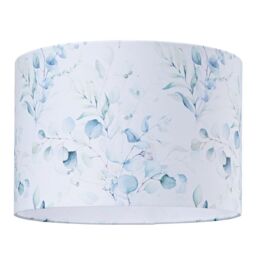 Happy Homewares Contemporary & Elegant Floral Watercolour Lampshade with Soft Pastel Tones in Teal - Size: 12 inches