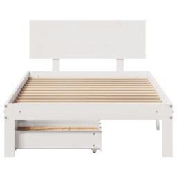 Berkfield Home Bed Frame with Drawers without Mattress White 100x200 cm - thumbnail 4