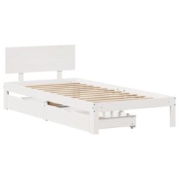 Berkfield Home Bed Frame with Drawers without Mattress White 100x200 cm - thumbnail 3