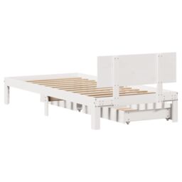 Berkfield Home Bed Frame with Drawers without Mattress White 100x200 cm - thumbnail 6