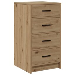 Berkfield Home Sideboard Artisan Oak 40x41x75 cm Engineered Wood in Brown - Size: 40 x 41 x 75 cm - thumbnail 2