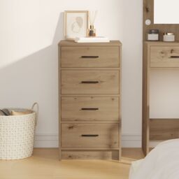 Berkfield Home Sideboard Artisan Oak 40x41x75 cm Engineered Wood in Brown - Size: 40 x 41 x 75 cm - thumbnail 4