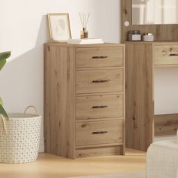 Berkfield Home Sideboard Artisan Oak 40x41x75 cm Engineered Wood in Brown - Size: 40 x 41 x 75 cm - thumbnail 1