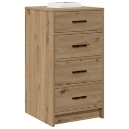 Berkfield Home Sideboard Artisan Oak 40x41x75 cm Engineered Wood in Brown - Size: 40 x 41 x 75 cm - thumbnail 3