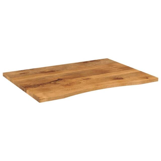 Berkfield Home Desk Top with Curve 100x80x2.5 cm Solid Wood Rough Mango in Brown - image 1