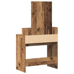 Berkfield Home Dressing Table with Mirror&LED Lights Old Wood Engineered Wood in Brown - thumbnail 8