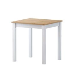 Comfy Living Ltd 3 Piece Wooden Dining Set White With Natural Tabletop - thumbnail 3