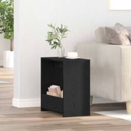 Berkfield Home Side Table Black Oak 50x26x50 cm Engineered Wood - Size: 50 x 26 x 50 cm - thumbnail 4