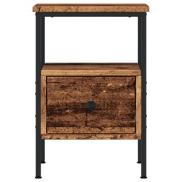 Berkfield Home Bedside Cabinets 2 pcs Old Wood 34x36x50 cm Engineered Wood in Brown - Size: 34 x 36 x 50 cm - thumbnail 4